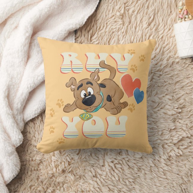 Puppy Scooby-Doo "Ruv You" Cushion (Blanket)