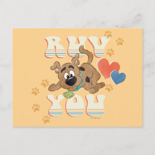 Puppy Scooby-Doo "Ruv You" Postcard