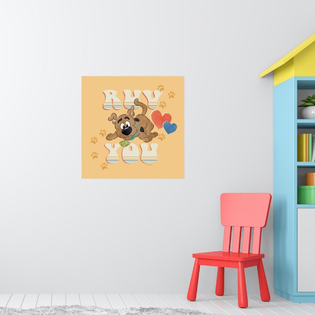 Puppy Scooby-Doo "Ruv You" Poster (Nursery 1)