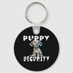 Puppy Security Dog Catcher Costume Dalmatian Key Ring
