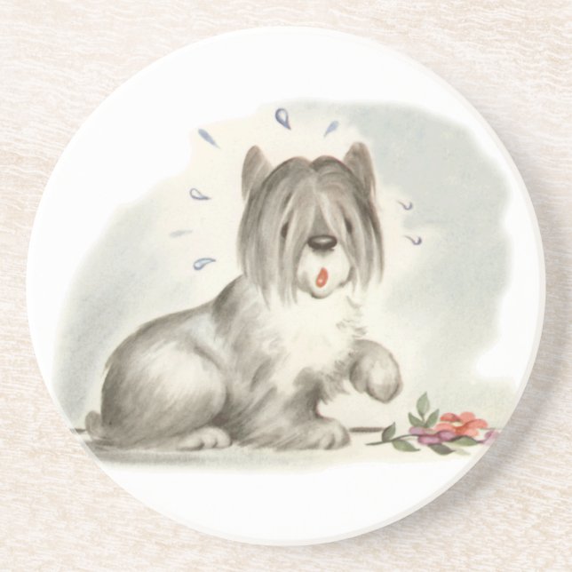 puppy-shaggy coaster (Front)