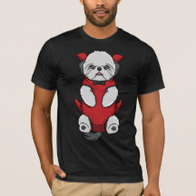 Puppy Shih Tzu Red Carrier T-shirt Men