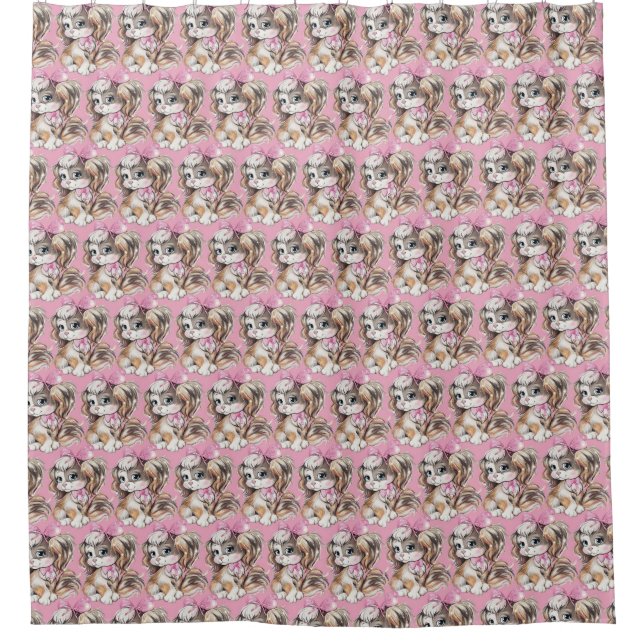 Puppy Shower Curtain (Front)