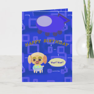 Puppy Spaceship Chef Ducky Kazoo Happy Birthday Note Card