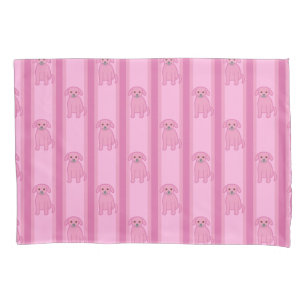 Puppy Striped Pillowcase