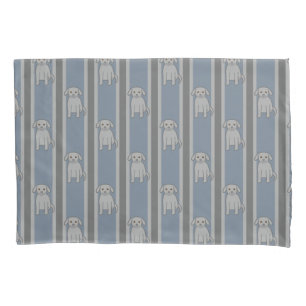 Puppy Striped Pillowcase