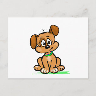 Puppy Tilt Postcard