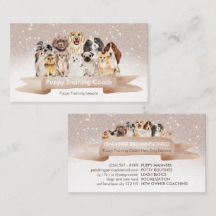 Puppy Training Coach New Dog Lessons Business Card