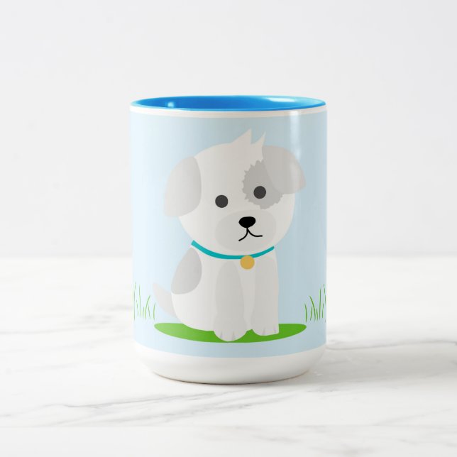 Puppy Two-Tone Coffee Mug (Center)