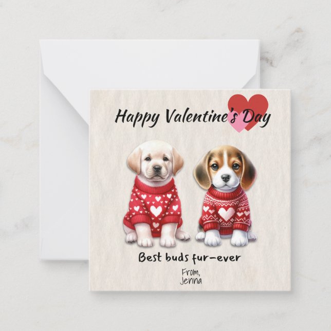 Puppy Valentine's Day Cards (Front)