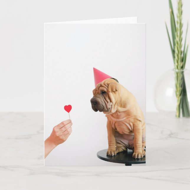 Puppy Wearing Hat Card (Front)