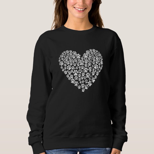 Puppy  Whisperer  Fur Dog Pet Paw Heart Animal Sweatshirt (Front)