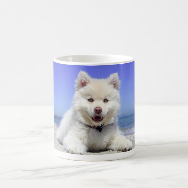 Puppy White Coffee Mug (Center)
