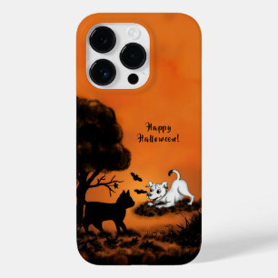Puppy with Black Cat and Bat , Happy Halloween! Case-Mate iPhone 14 Pro Case