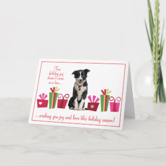 Puppy with Holiday Gifts Card