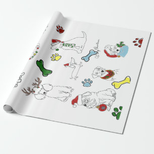 PUPPY XMAS WRAPPING PAPER