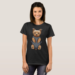 Puppy Yorkie Baby Carrier Front Pack T-shirt Women