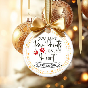 Puppy's First Christmas Ceramic Ornament