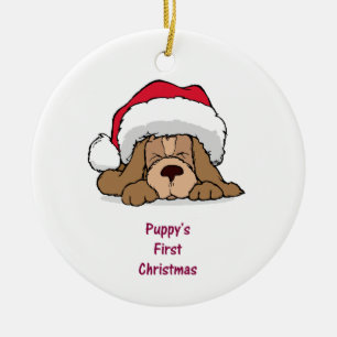 Puppy's FIrst Christmas Ceramic Tree Decoration