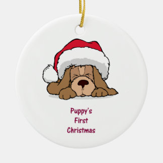 Puppy's FIrst Christmas Ceramic Tree Decoration