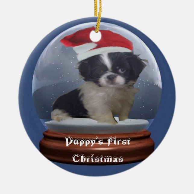 Puppy's First Christmas Ornament (Front)