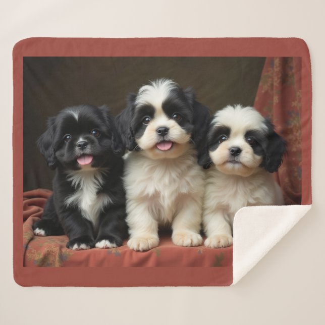 Puppy's  sherpa blanket (Front (Horizontal))