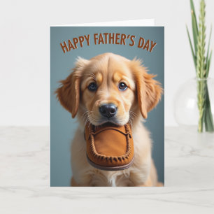 Puppys Sweet Fathers Day Portrait Card