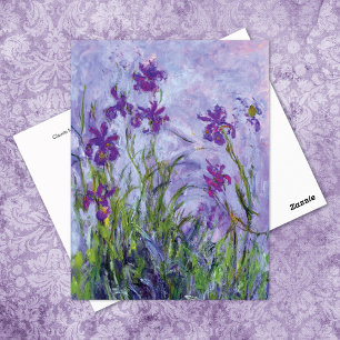 Puprle Irises Landscape Claude Monet Postcard