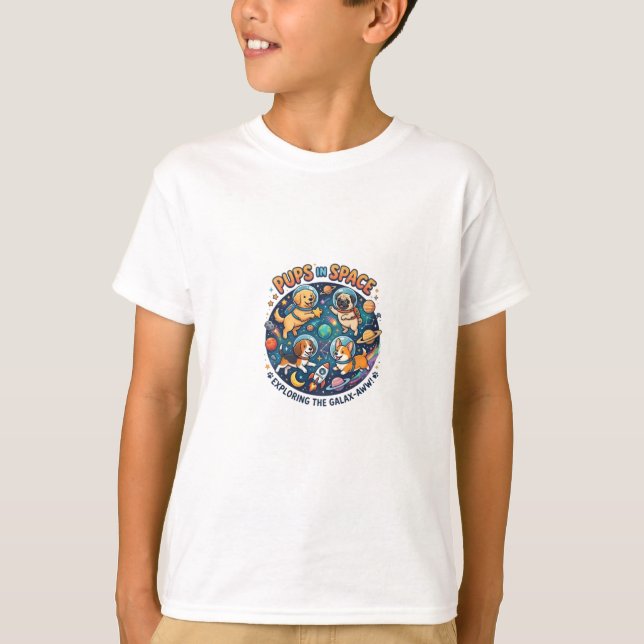 Pups in Space T-Shirt (Front)