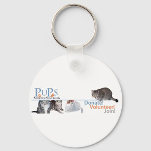 PUPs Logo Merchandise with Cats Key Ring