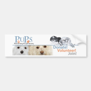 PUPs Logo Merchandise with Shih Tzu Bumper Sticker