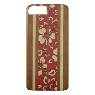 Pupukea Vintage Hawaiian Faux Wood Surfboard iPhone 8 Plus/7 Plus Case