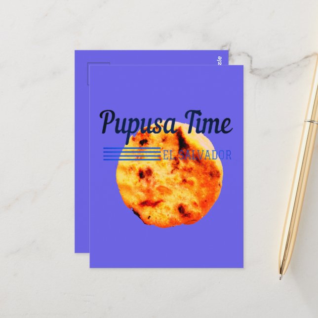 Pupusa Time Salvadorian favorite food Postcard (Front/Back In Situ)