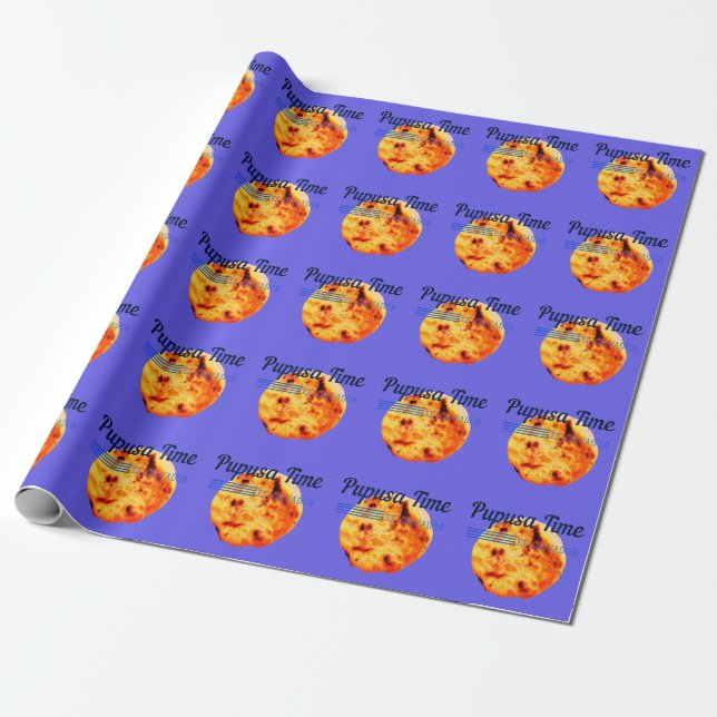 Pupusa Time Salvadorian favourite food Wrapping Paper (Unrolled)