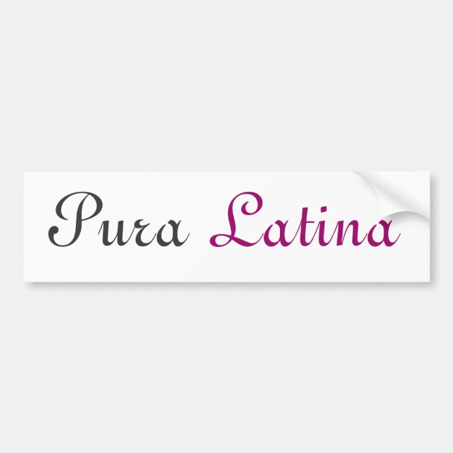 Pura Latina Bumper Sticker (Front)
