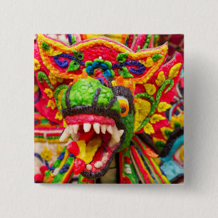 Pura Penataran Sasih in Bali 15 Cm Square Badge