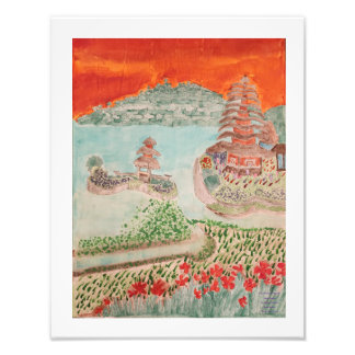 Pura Ulun Danu Beratan Hindu Temple Photo Print