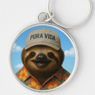 Pura Vida AI Sloth Key Ring