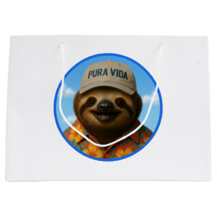 Pura Vida AI Sloth Large Gift Bag