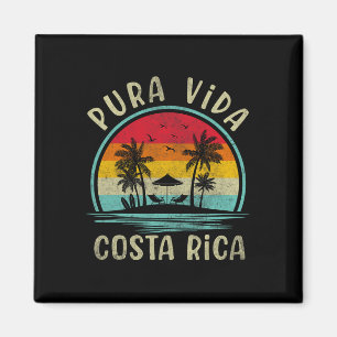 Pura Vida Beach Costa Rica Palm Tree Family Summer Magnet