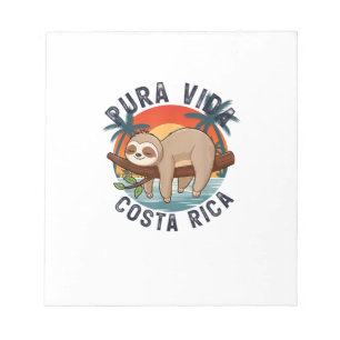 Pura Vida Beach Costa Rica Tropical Sunset Nature Notepad