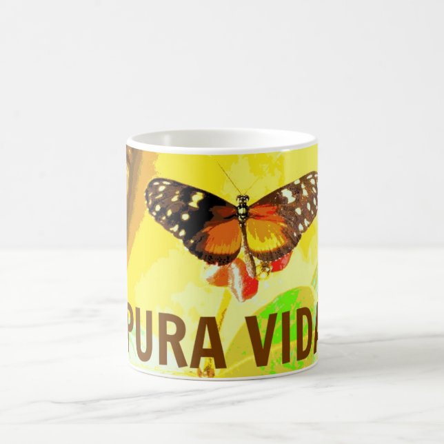 Pura Vida Butterfly Costa Rica Souvenir Mug (Center)