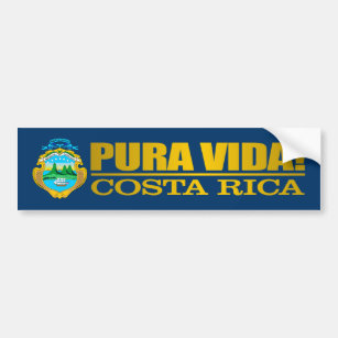 Pura Vida! Costa Rica Bumper Sticker