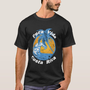 Pura Vida Costa Rica Cool Distressed Ocean Beach T-Shirt