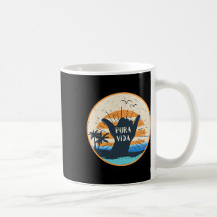 Pura Vida Costa Rica Shaka Sign Surfing Surfer Gif Coffee Mug