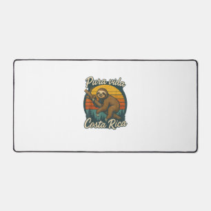 Pura Vida Costa Rica Sloth Sunset T-Shirt Desk Mat