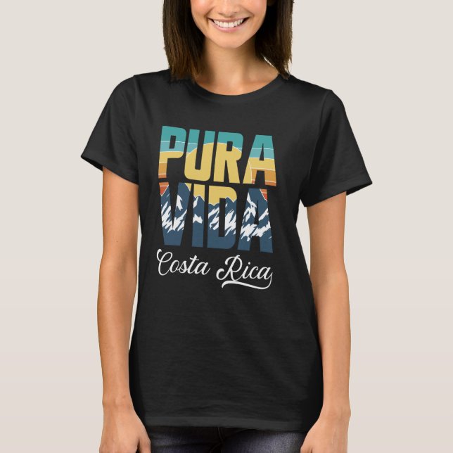 Pura Vida Costa Rica Souvenir - Cool Central Ameri T-Shirt (Front)