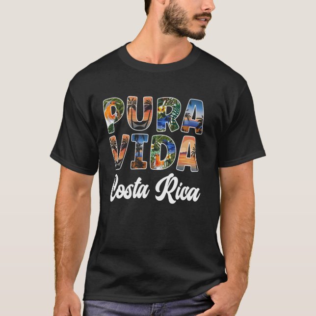 Pura Vida Costa Rica Souvenir - Cool Central Ameri T-Shirt (Front)