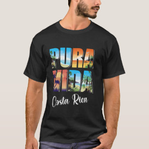 Pura Vida Costa Rica Souvenir Funny Central Americ T-Shirt