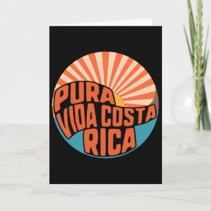 Pura Vida Costa Rica Sunset Surfing Summer Card